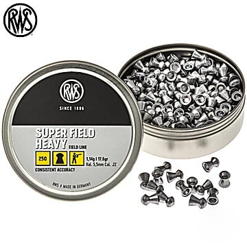 Air Gun Pellets RWS Super Field Heavy 5.50mm (.22) 17.6gr 250pcs