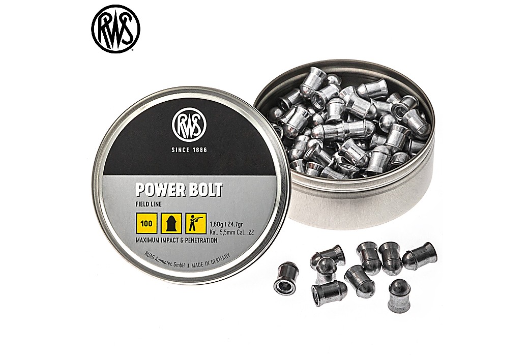 Air Gun Pellets RWS Power Bolt 5.50mm (.22) 24.7gr 100pcs