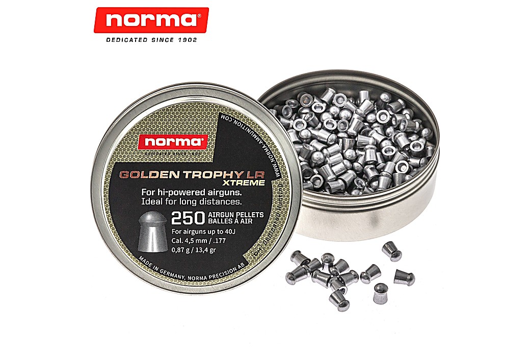 Air Gun Pellets Norma Golden Trophy LR Xtreme 4.50mm (.177) 13.4gr 250pcs