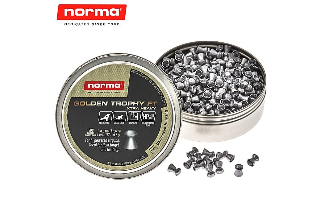 Balines Norma Golden Trophy FT Xtra Heavy 4.50mm (.177) 9.7gr 500pcs