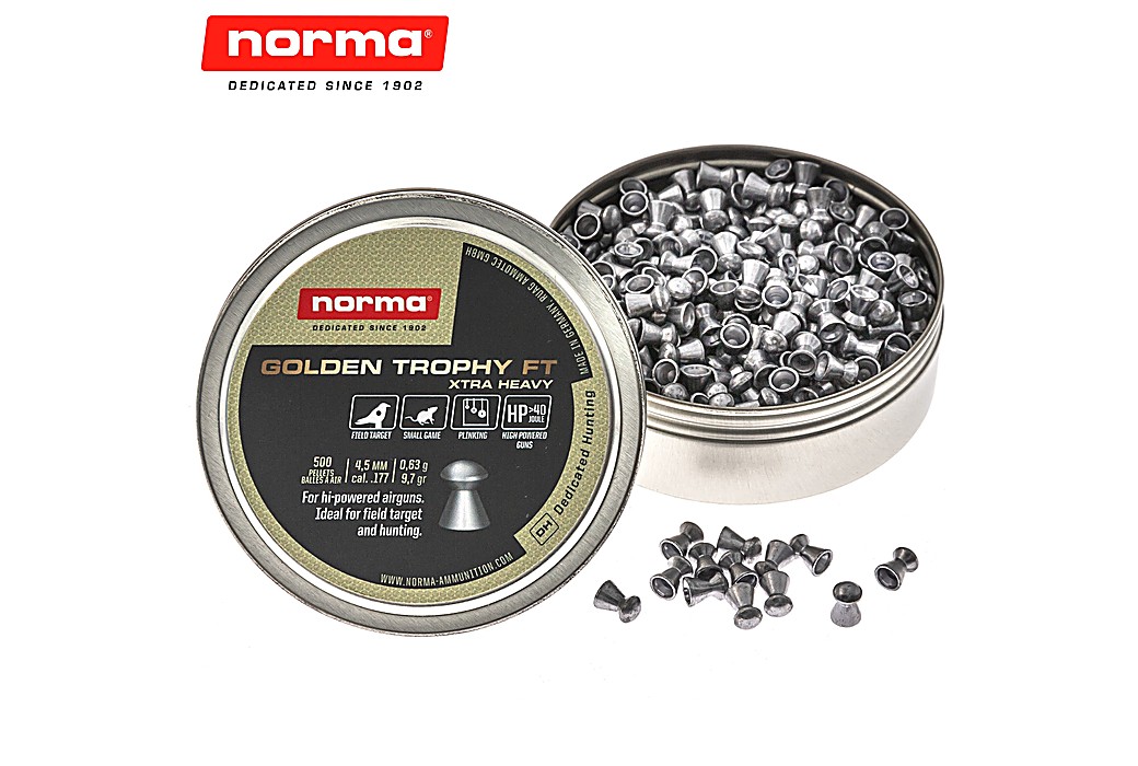 Munitions Norma Golden Trophy FT Xtra Heavy 4.50mm (.177) 9.7gr 500pcs