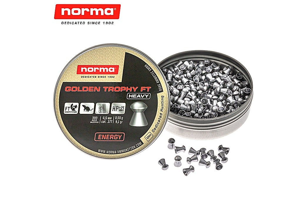 Air Gun Pellets Norma Golden Trophy FT Heavy 4.50mm (.177) 9.1gr 300pcs