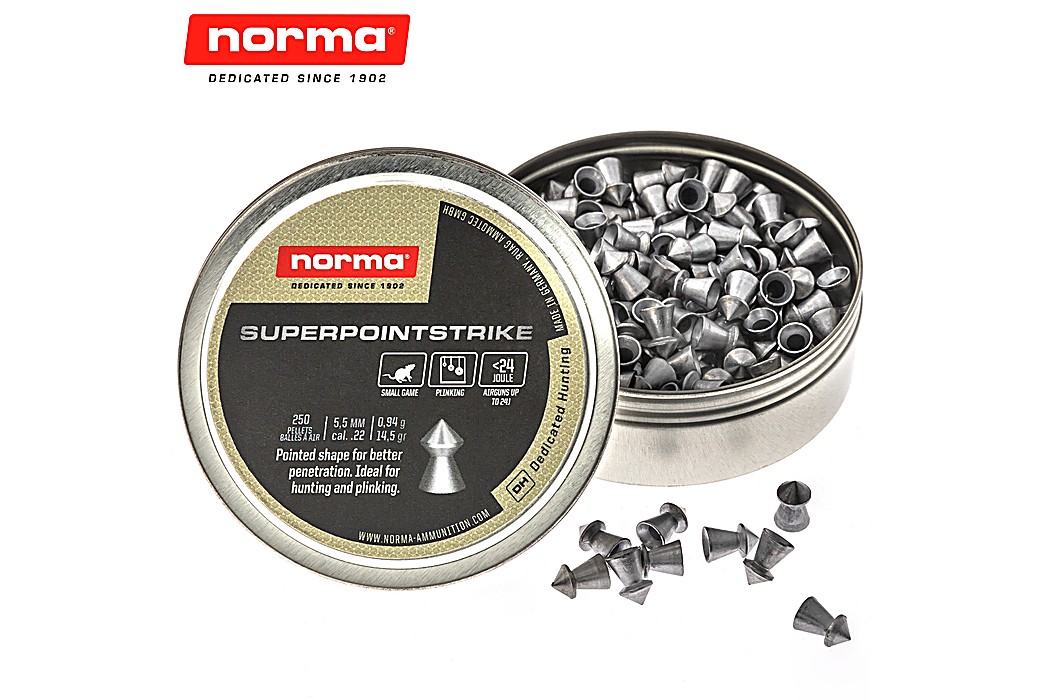 Air Gun Pellets Norma Superpoint Strike 5.50mm (.22) 14.5gr 250pcs