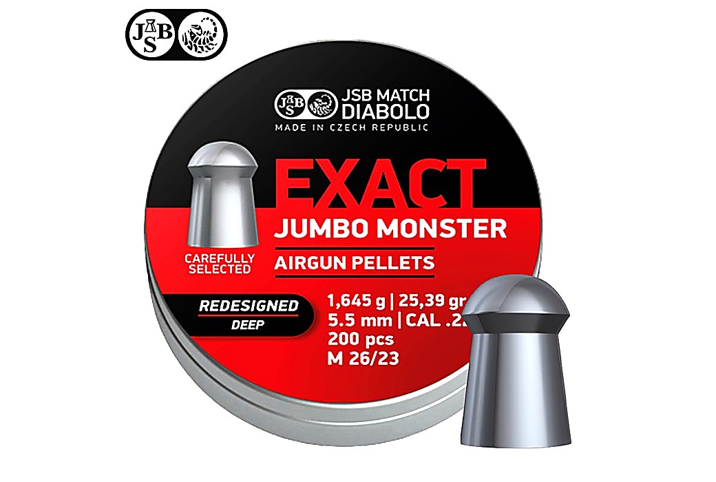 Air Gun Pellets JSB Exact Jumbo Monster Redesigned Deep 5.5mm (.22) 25.39gr 200pcs