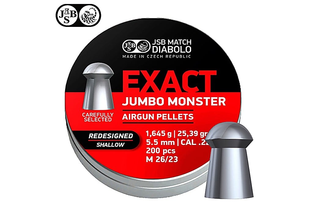 Air Gun Pellets JSB Exact Jumbo Monster Redesigned Shallow 5.5mm (.22) 25.39gr 200pcs