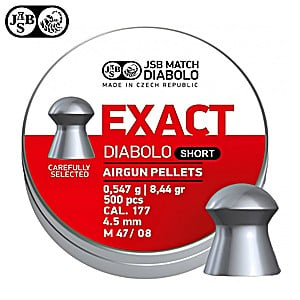 Balines JSB Exact Diabolo Short 4.5mm (.177) 8.44gr 500pcs