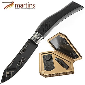 Couteau de Poche Martins Black Diamond Ébène Titane 8cm