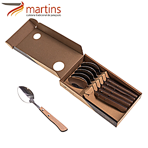 Cuillère de Table Contrastes Martins Noyer 6Pcs