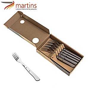 Tenedor de Mesa Contrastes Martins Blanco Chocolate 6Pcs