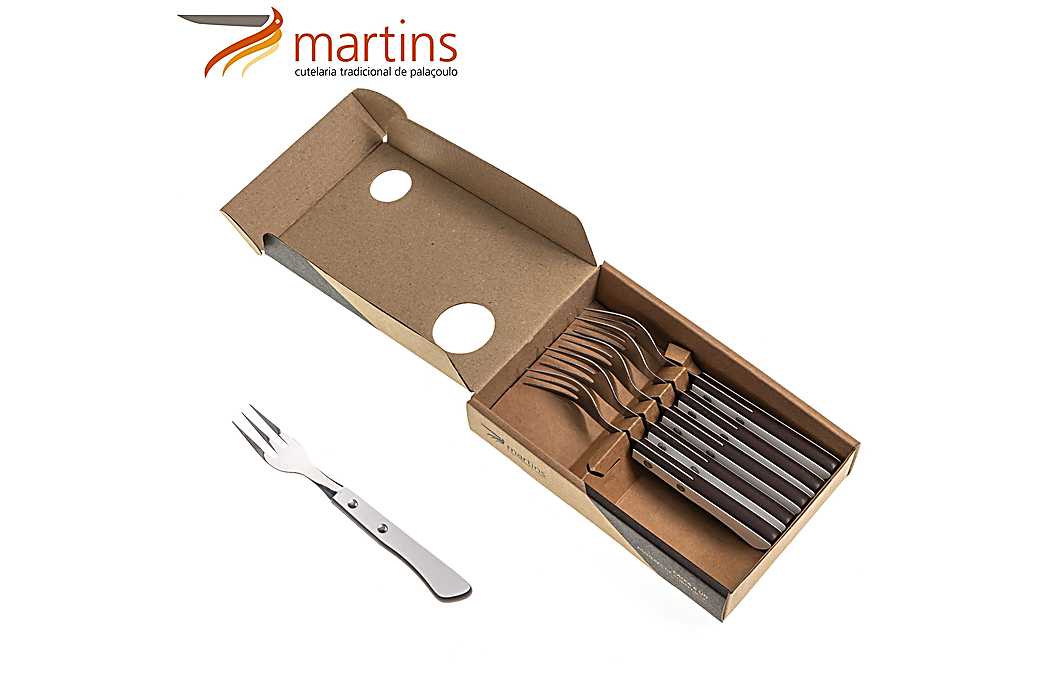 Fourchette à Dessert Contrastes Martins Blanc Chocolat 6Pcs