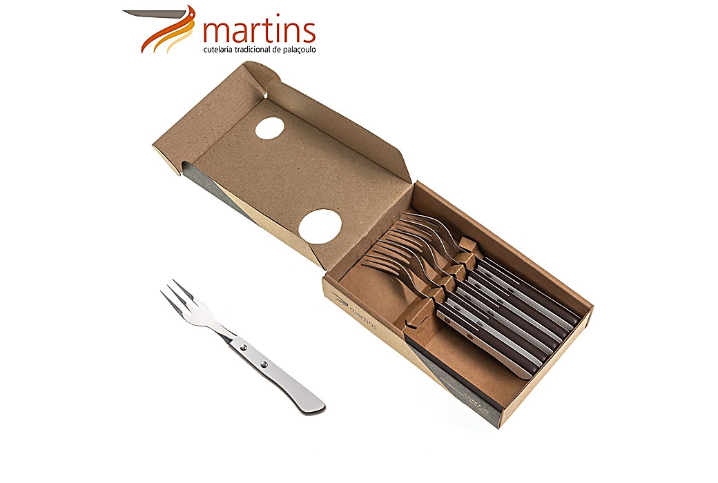 Garfo de Sobremesa Contrastes Martins Branco Chocolate 6Pcs