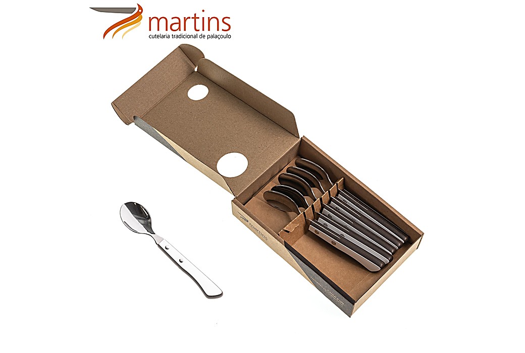 Cuchara de Postre Contrastes Martins Blanco Chocolate 6Pcs