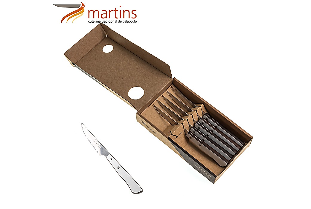 Cuchillo de Mesa Contrastes Martins Blanco Chocolate 6Pcs