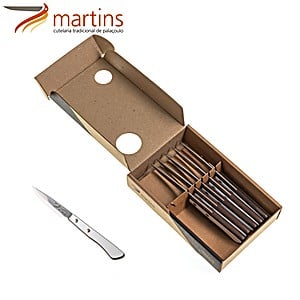 Couteau à Dessert Contrastes Martins Blanc Chocolat 6Pcs