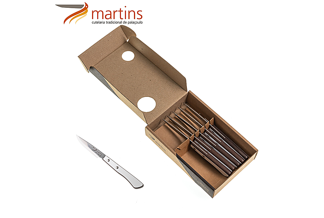 Couteau à Dessert Contrastes Martins Blanc Chocolat 6Pcs