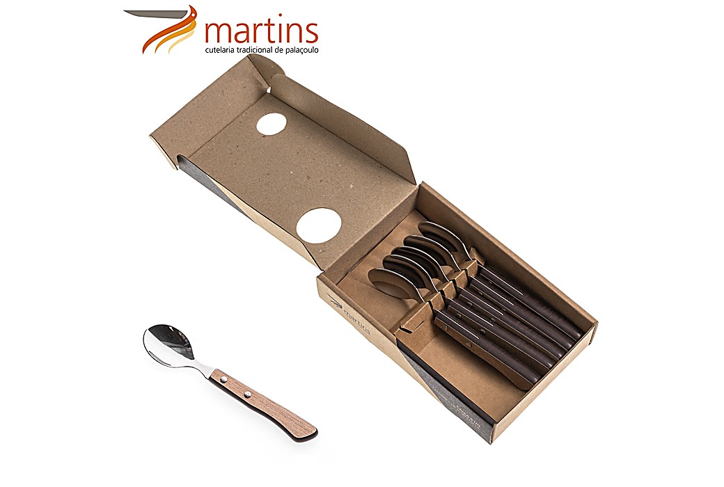 Colher de Sobremesa Contrastes Martins Nogueira Chocolate 6Pcs