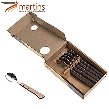 Colher de Sobremesa Contrastes Martins Nogueira Chocolate 6Pcs