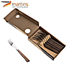 Fourchette de Table Contrastes Martins Noyer Chocolat 6Pcs