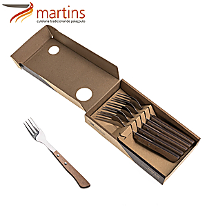 Fourchette de Table Contrastes Martins Noyer Chocolat 6Pcs