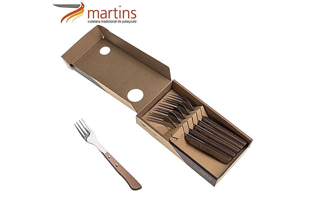 Fourchette de Table Contrastes Martins Noyer Chocolat 6Pcs