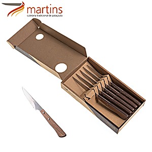 Cuchillo de Mesa Contrastes Martins Nogal Chocolate 6Pcs