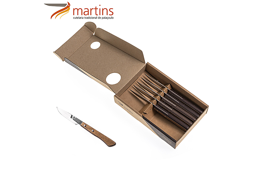 Couteau à Dessert Contrastes Martins Noyer Chocolat 6Pcs