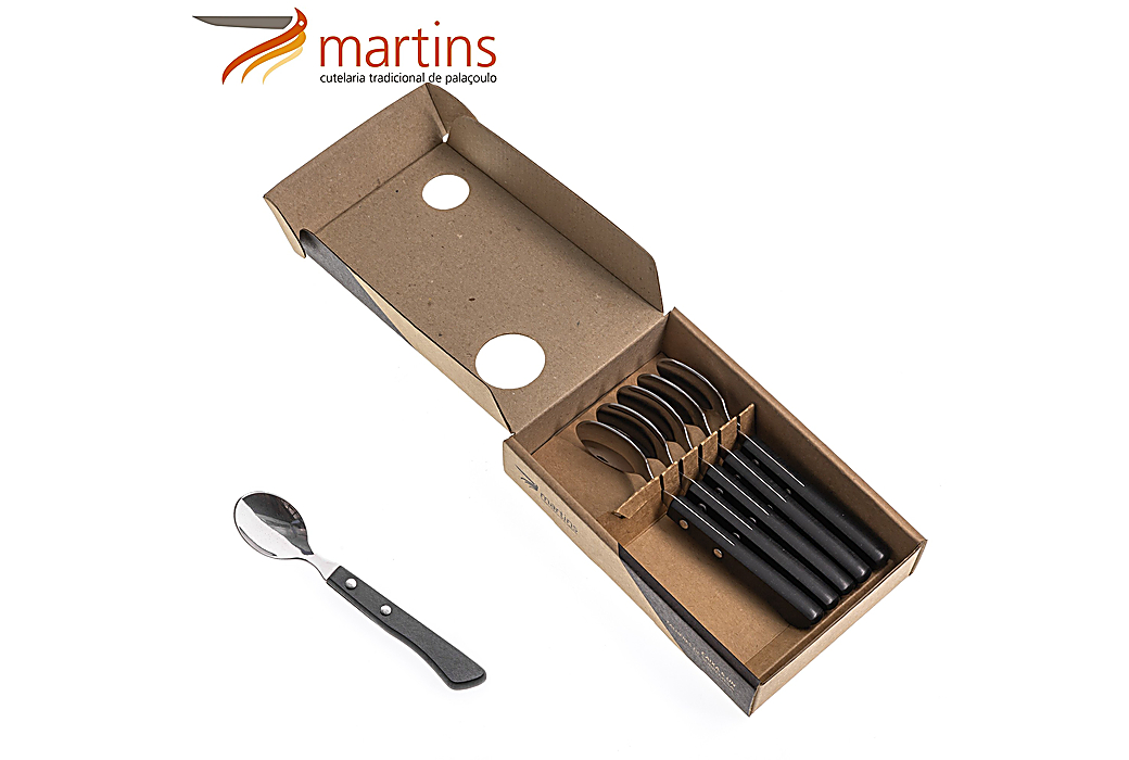 Cuillère de Table Contrastes Martins Noir 6Pcs