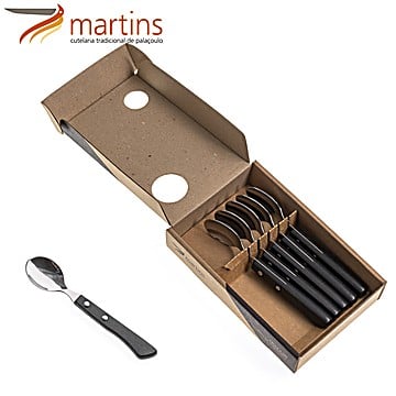 Colher de Mesa Contrastes Martins Preto 6Pcs