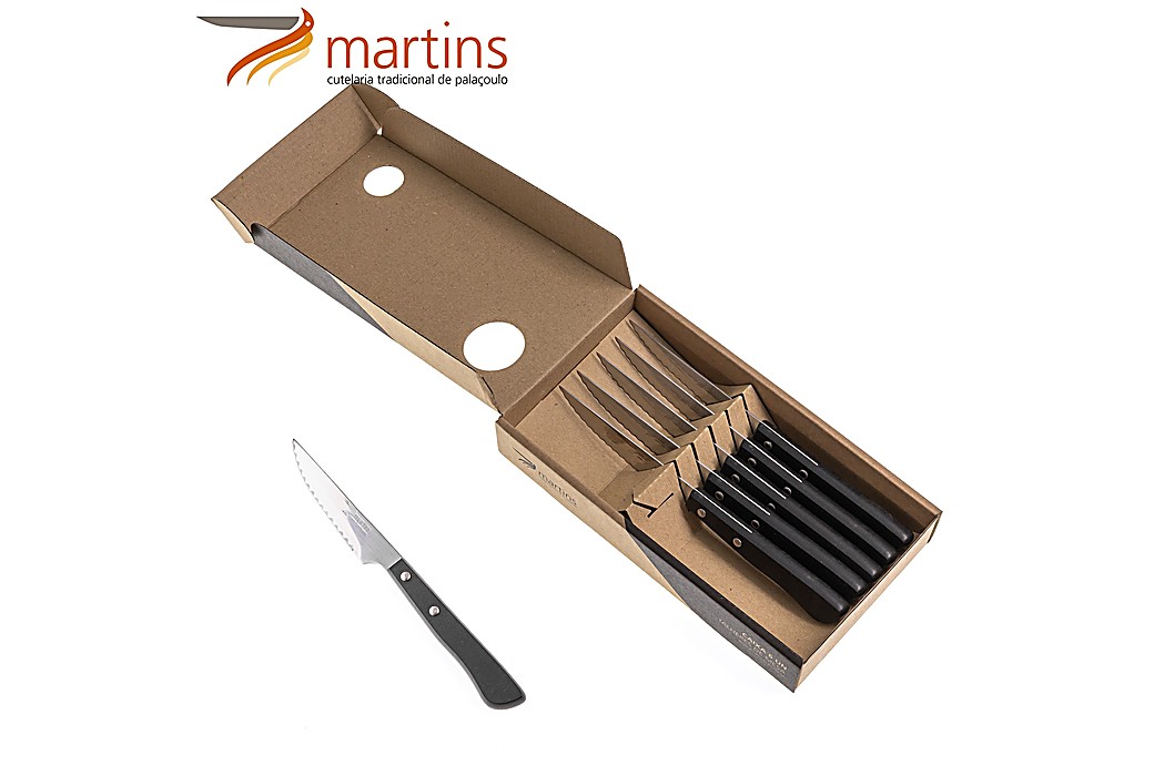 Cuchillo de Mesa Contrastes Martins Negro 6Pcs