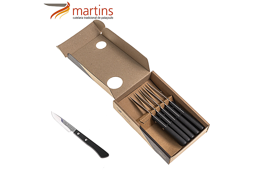 Couteau à Dessert Contrastes Martins Noir 6Pcs