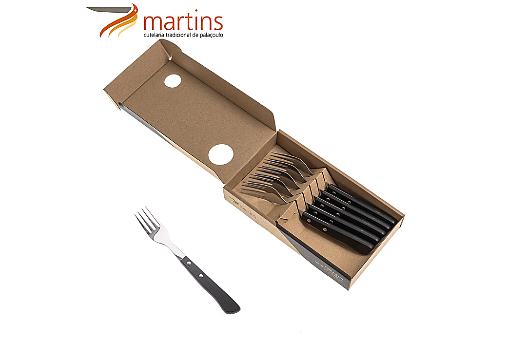 Fourchette de Table Contrastes Martins Noir 6Pcs