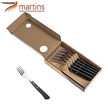 Fourchette de Table Contrastes Martins Noir 6Pcs