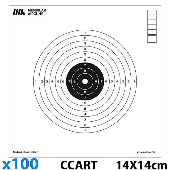 Buy online Air Gun Comp. Targets 10m Rifle 100pcs 14X14CM from • Shop ...