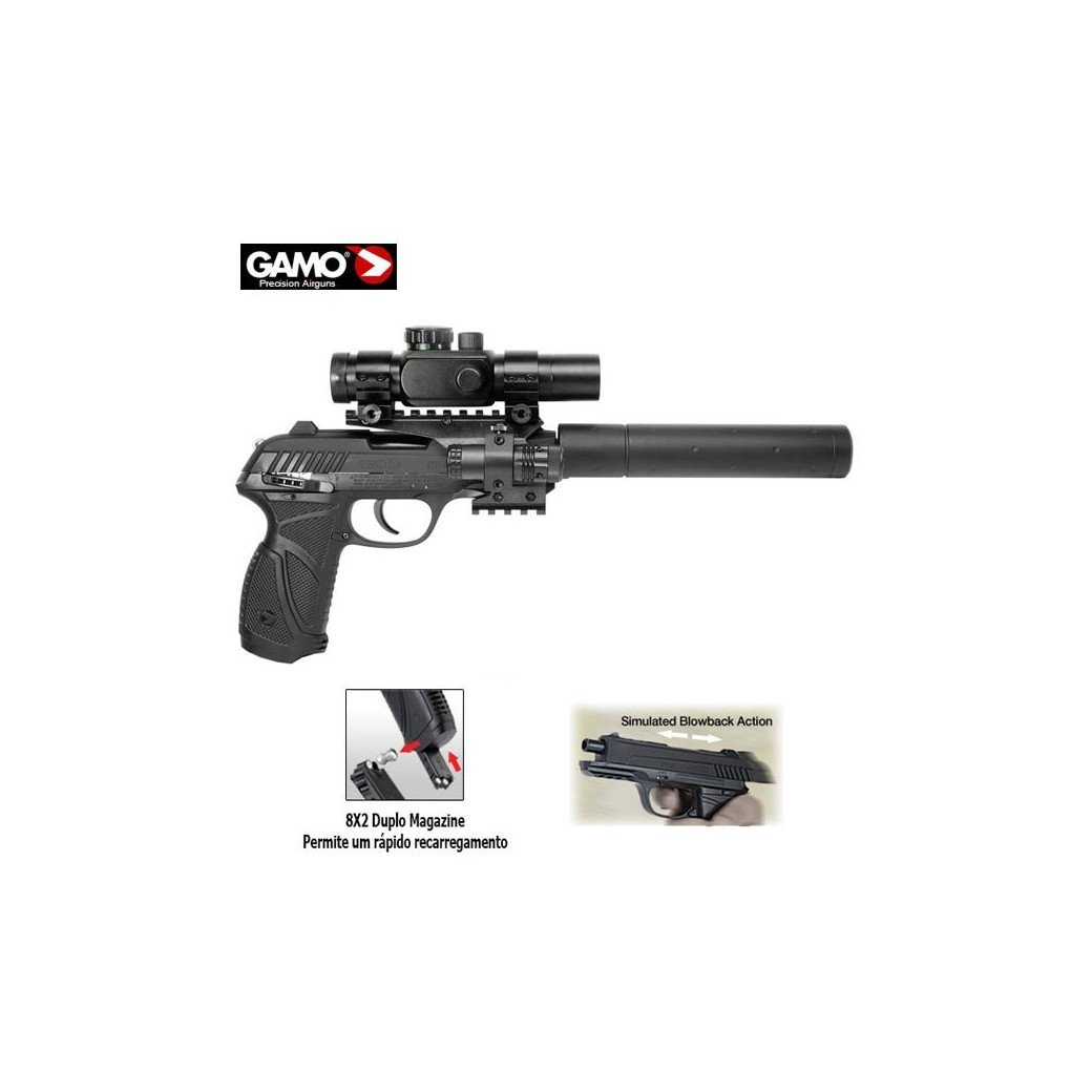 Air Pistol Gamo Pt 85 Blowback Tactical Co2 Pistols Revolvers Mundilar